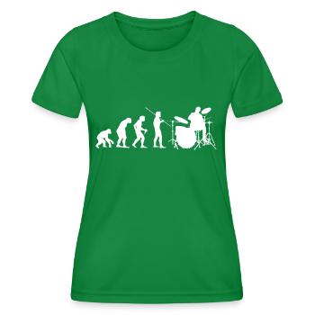 Drummer Tenue de batterie - T-shirt sport Femme - vert - Devant - AI Model Female 172 dark (172cm)