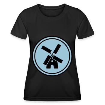Windmill Circle - Women's Functional T-Shirt - black - Front - AI Model Female 172 light (172cm)