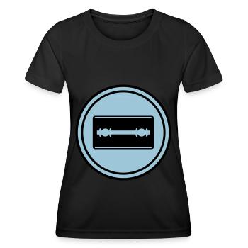 Razor Blade Icon Circle - Women's Functional T-Shirt - black - Front - AI Model Female 172 light (172cm)