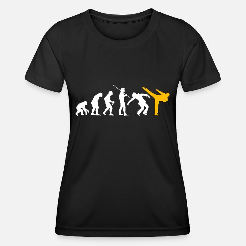 Kickboxing Evolution Kickboxer Karate Taekwondo - Women's Functional T-Shirt - black