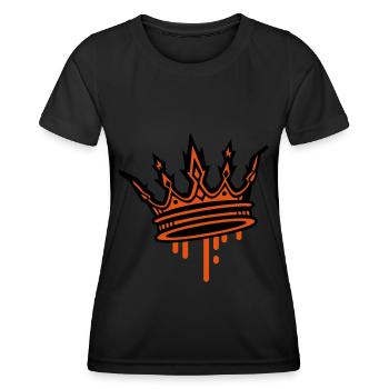 Symbole de la couronne royale - T-shirt sport Femme - noir - Devant - AI Model Female 172 light (172cm)