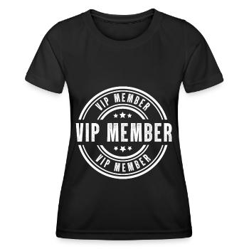 Tampon de membre VIP - T-shirt sport Femme - noir - Devant - AI Model Female 172 light (172cm)