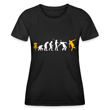 Discgolf - Frauen Funktions-T-Shirt - Schwarz - Vorne - AI Model Female 172 light (172cm)