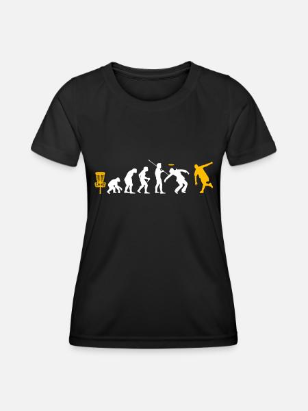 Discgolf - Frauen Funktions-T-Shirt - Schwarz
