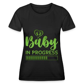 baby progress loading - Women's Functional T-Shirt - black - Front - AI Model Female 172 light (172cm)