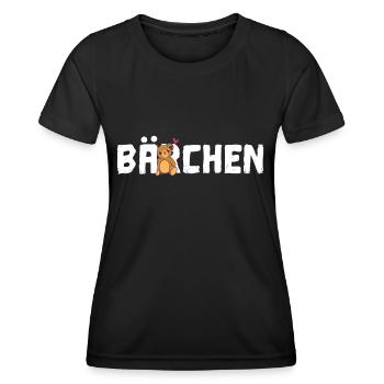 Bärchen Geschenk Liebe Herz Kosename Spitzname - Frauen Funktions-T-Shirt - Schwarz - Vorne - AI Model Female 172 light (172cm)
