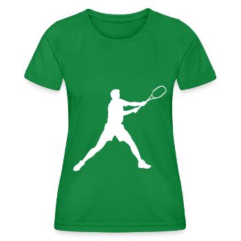 Silhouette de joueur de tennis - T-shirt sport Femme - vert - Devant - AI Model Female 172 dark (172cm)