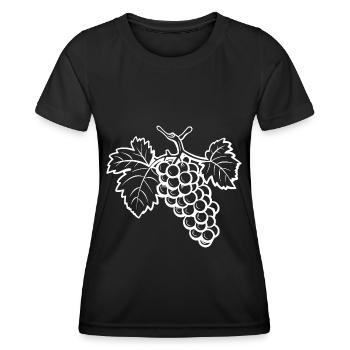 Symbole des raisins - T-shirt sport Femme - noir - Devant - AI Model Female 172 light (172cm)