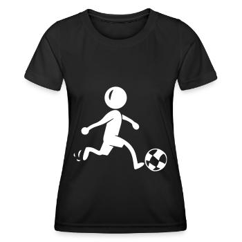 Fussball Fussballspieler Mannschaft - Frauen Funktions-T-Shirt - Schwarz - Vorne - AI Model Female 172 light (172cm)