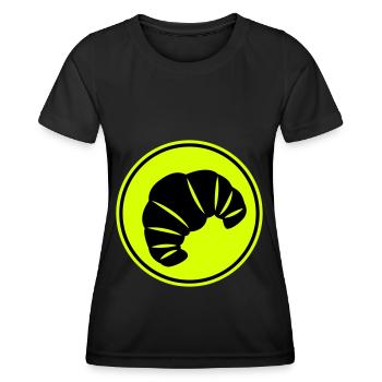 Icône croissant - T-shirt sport Femme - noir - Devant - AI Model Female 172 light (172cm)