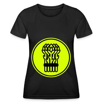 Cercle d’icônes d’asperges - T-shirt sport Femme - noir - Devant - AI Model Female 172 light (172cm)