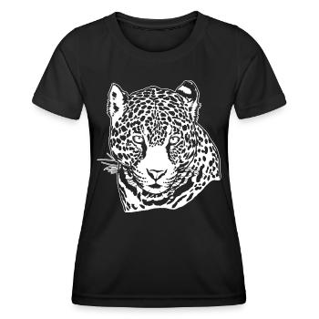 Jaguar Face Graphique Cool Big Cat Wild Animal Lover - T-shirt sport Femme - noir - Devant - AI Model Female 172 light (172cm)