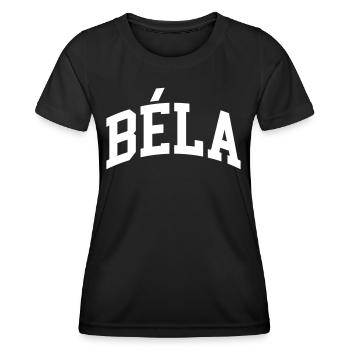 Béla - T-shirt sport Femme - noir - Devant - AI Model Female 172 light (172cm)