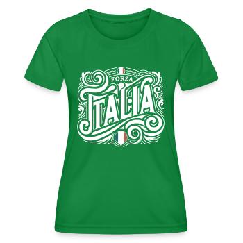 Forza Italia Cadeau Supporter Italiens Football - T-shirt sport Femme - vert - Devant - AI Model Female 172 dark (172cm)