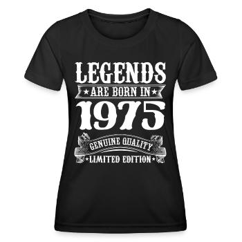 Legends are born in 1975 Birthday 50 Years - Frauen Funktions-T-Shirt - Schwarz - Vorne - AI Model Female 172 light (172cm)