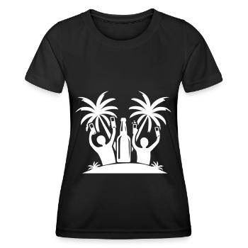 Insel Party Feiern Bier - Frauen Funktions-T-Shirt - Schwarz - Vorne - AI Model Female 172 light (172cm)