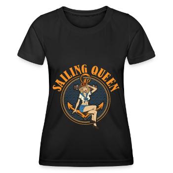 Seglen Segelboot Segler - Frauen Funktions-T-Shirt - Schwarz - Vorne - AI Model Female 172 light (172cm)