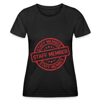 Staff Member - Women's Functional T-Shirt - black - Front - AI Model Female 172 light (172cm)