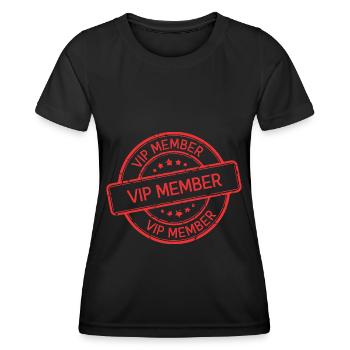 Vip Mitglied - Frauen Funktions-T-Shirt - Schwarz - Vorne - AI Model Female 172 light (172cm)
