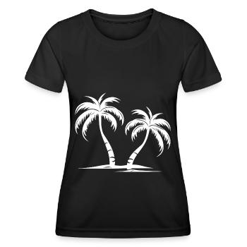 Île Palm - T-shirt sport Femme - noir - Devant - AI Model Female 172 light (172cm)