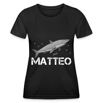 Matteo Geburtstag Matteo - Frauen Funktions-T-Shirt - Schwarz - Vorne - AI Model Female 172 light (172cm)