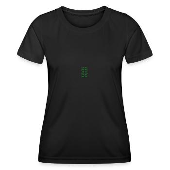Green binary code web developer funny humor - Women's Functional T-Shirt - black - Front - AI Model Female 172 light (172cm)