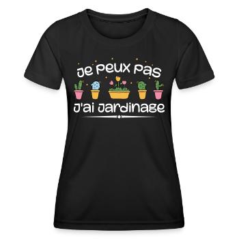 Ich kann keine Gartenarbeit haben - Frauen Funktions-T-Shirt - Schwarz - Vorne - AI Model Female 172 light (172cm)