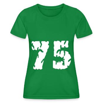 75 Number Jersey - Women's Functional T-Shirt - kelly green - Front - AI Model Female 172 dark (172cm)