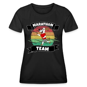 Marathon - Frauen Funktions-T-Shirt - Schwarz - Vorne - AI Model Female 172 light (172cm)