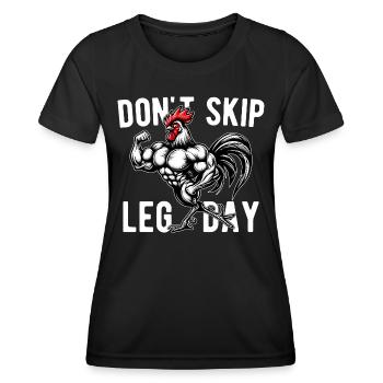 Dont Skip Leg Day Palestra GYM Spiritosa Funny - Women's Functional T-Shirt - black - Front - AI Model Female 172 light (172cm)