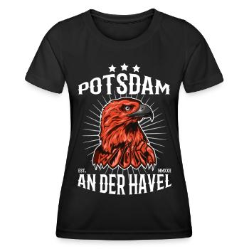Potsdam an der Havel T-Shirt - Frauen Funktions-T-Shirt - Schwarz - Vorne - AI Model Female 172 light (172cm)