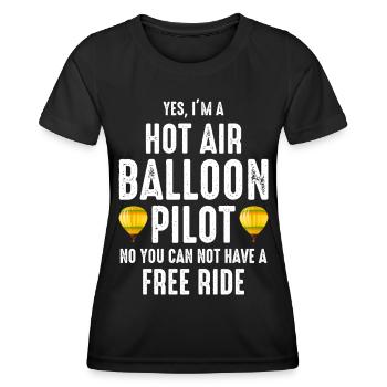 Montgolfière Montgolfière Pilote de montgolfière - T-shirt sport Femme - noir - Devant - AI Model Female 172 light (172cm)