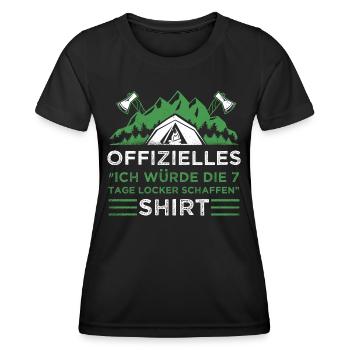 Ich würde die 7 tage locker schaffen And the Wild - Frauen Funktions-T-Shirt - Schwarz - Vorne - AI Model Female 172 light (172cm)