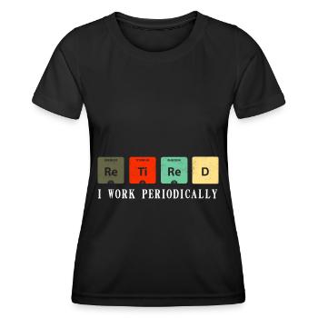 Retraité Je travaille périodiquement - T-shirt sport Femme - noir - Devant - AI Model Female 172 light (172cm)
