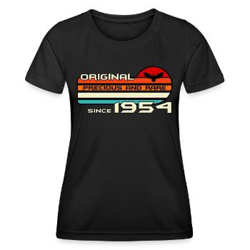 original 1954 anniversaire 68 ans 68e anniversaire - T-shirt sport Femme - noir - Devant - AI Model Female 172 light (172cm)