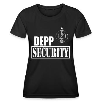 Junggesellenabschied 2022 Depp Security - Frauen Funktions-T-Shirt - Schwarz - Vorne - AI Model Female 172 light (172cm)