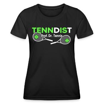 Tennis Matchball Tennisschläger "dr.tennis match" - Frauen Funktions-T-Shirt - Schwarz - Vorne - AI Model Female 172 light (172cm)