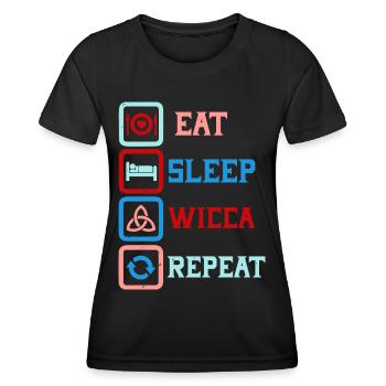 Wiccan sorcière Wicca païen Pagan - T-shirt sport Femme - noir - Devant - AI Model Female 172 light (172cm)