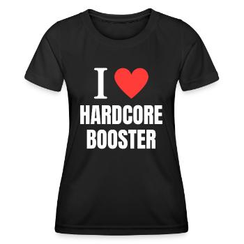 I love Hardcorebooster - Frauen Funktions-T-Shirt - Schwarz - Vorne - AI Model Female 172 light (172cm)