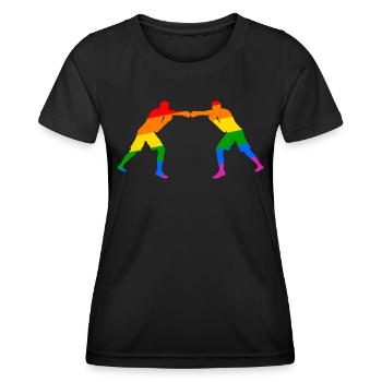 Boxen - Kampfgeist und Vielfalt - Frauen Funktions-T-Shirt - Schwarz - Vorne - AI Model Female 172 light (172cm)