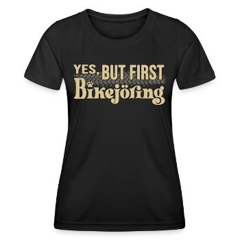 bikejöring zughundesport bikejöringleine zughund - Women's Functional T-Shirt - black - Front - AI Model Female 172 light (172cm)