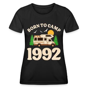 Né Pour Camper 1992 Camping 30 Ans Anniversaire - T-shirt sport Femme - noir - Devant - AI Model Female 172 light (172cm)