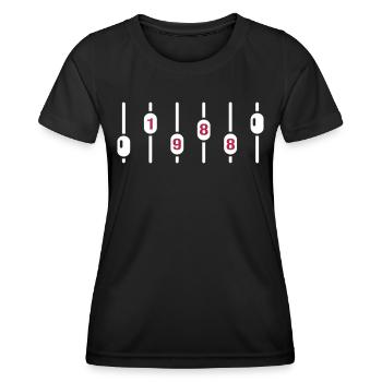 1988 Anniversaire Ingénieur du son DJ Disco - T-shirt sport Femme - noir - Devant - AI Model Female 172 light (172cm)