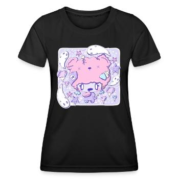 Cute Zombie Bear Cub - Women's Functional T-Shirt - black - Front - AI Model Female 172 light (172cm)