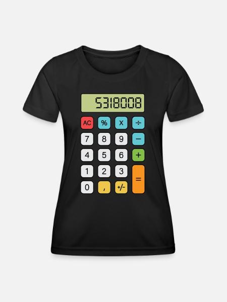 Brüste Rechner - Frauen Funktions-T-Shirt - Schwarz