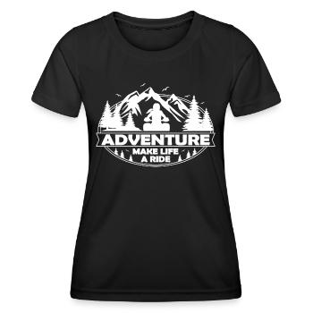 Motorcyclist make life a ride Tourer Motorbike - Women's Functional T-Shirt - black - Front - AI Model Female 172 light (172cm)