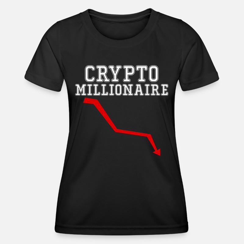 Crypto Millionaire Loading Shirt Funny Bitcoin Eth - Women's Functional T-Shirt - black