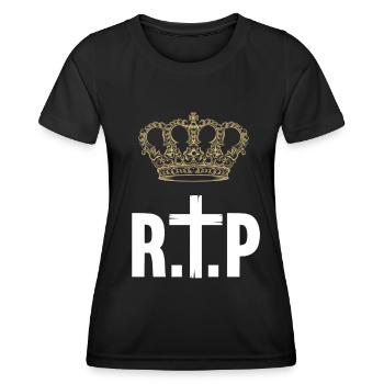 RIP Queen - Frauen Funktions-T-Shirt - Schwarz - Vorne - AI Model Female 172 light (172cm)