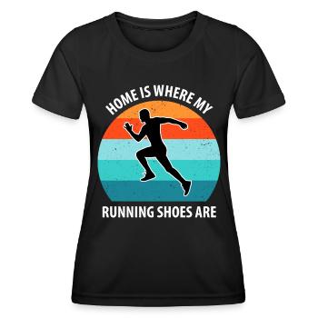 Faire du jogging - T-shirt sport Femme - noir - Devant - AI Model Female 172 light (172cm)