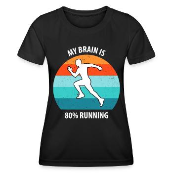 Floorball Unihockey Feldhockey Hallenhockey - Frauen Funktions-T-Shirt - Schwarz - Vorne - AI Model Female 172 light (172cm)